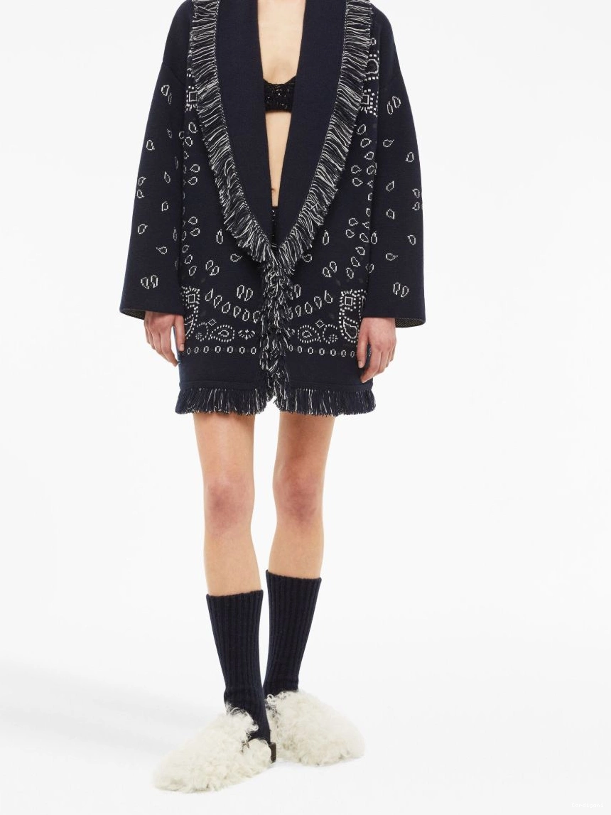 Cheap Women cardigan Bandana jacquard Alanui cashmere 0328